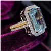 Image 5 : Classically-Inspired Aquamarine and Diamond Ring