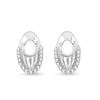 Image 1 : Elliptical-Shaped Diamond Earring