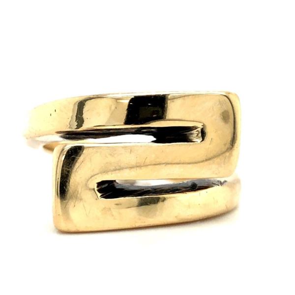 Unique Zig-Zag, Greek Key, Bypass Ring