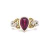 Image 2 : Ruby Ring with Yellow and White Diamonds