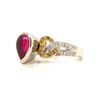 Image 3 : Ruby Ring with Yellow and White Diamonds