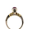 Image 5 : Ruby Ring with Yellow and White Diamonds