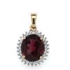 Image 1 : Remarkable Rhodolite Garnet Ring with Diamond Halo