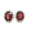 Image 2 : Remarkable Rhodolite Garnet and Diamond Earrings