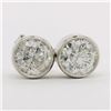 Image 2 : Bezel-Set Diamond Solitaire Stud Earrings