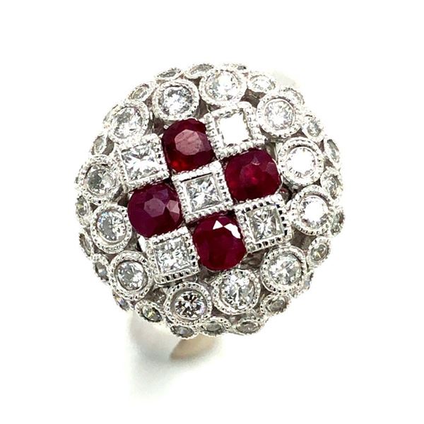 Designer Orianne Ruby and Diamond Ring PLT