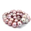 Image 1 : Mauve-Colored Graduated Tahitian Pearl Strand