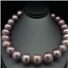Image 4 : Mauve-Colored Graduated Tahitian Pearl Strand