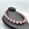 Image 7 : Mauve-Colored Graduated Tahitian Pearl Strand