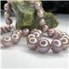 Image 9 : Mauve-Colored Graduated Tahitian Pearl Strand