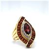 Image 2 : Incredible Garnet and Diamond Bypass Navette Ring