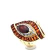 Image 3 : Incredible Garnet and Diamond Bypass Navette Ring