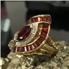 Image 5 : Incredible Garnet and Diamond Bypass Navette Ring