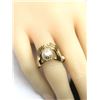 Image 5 : Hands Holding a Pearl with Diamond - 18K Ring