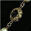 Image 4 : Pearl, Smoky Quartz & Ornate Italian Gold Necklace