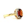 Image 3 : Mandarin Orange Spessartine Garnet & Diamond Ring