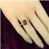 Image 8 : Mandarin Orange Spessartine Garnet & Diamond Ring