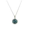 Image 2 : 2CT Blue Diamond Necklace Salt & Pepper