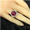 Image 8 : GIA African Ruby and Diamond Designer Ring PLT