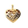 Image 8 : Princess-Cut Diamond Shadowbox Heart Pendant Heavy