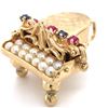 Image 1 : Ruby, Sapphire, Pearl Grand Piano Pendant 14K