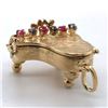 Image 3 : Ruby, Sapphire, Pearl Grand Piano Pendant 14K