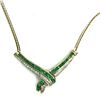 Image 2 : Emerald and Diamond Chevron Necklace