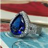 Image 8 : Bold Tanzanite and Mixed-Cut Diamond Ring