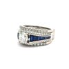 Image 2 : Diamond and Blue Sapphire Insertable Ring Set