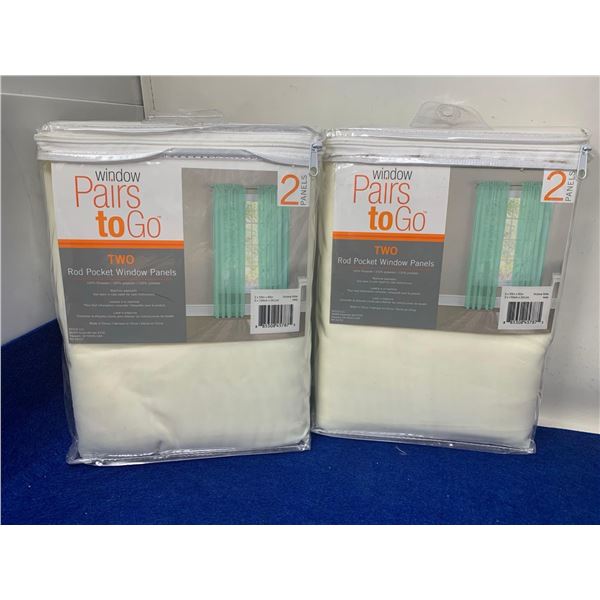 Window Pairs to Go Two Rod Pocket Window Panels (4- 59in x 95in)