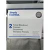 Image 2 : Simply Essential Total Blackout Calvert Grommet Window Panels (74in x 84in)