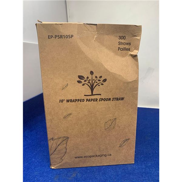 10in Wrapped Paper Spoon Straw (300ct)