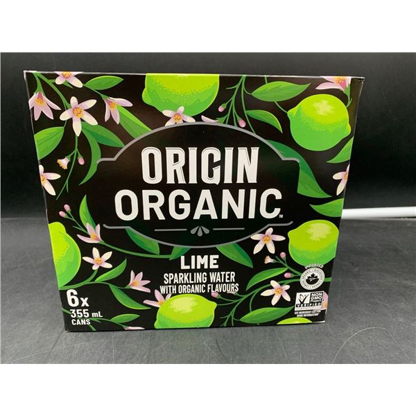 Orgin Organic Lime Sparkling Water (6 x 355ml)