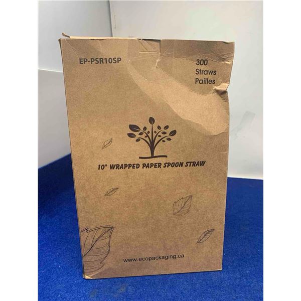 10in Wrapped Paper Spoon Straw (300ct)