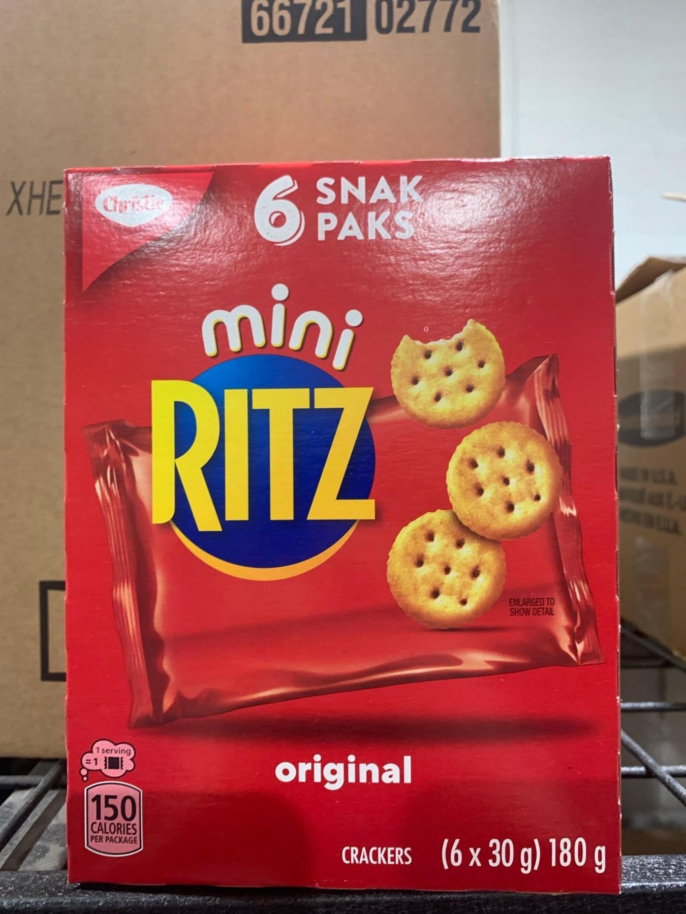 Mini Ritz Package CASE LOT - RITZ mini snack packs original crackers 12x180g
