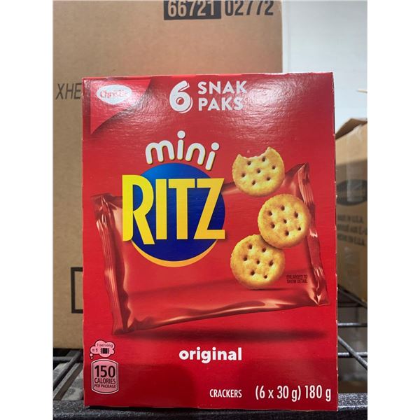 CASE LOT - RITZ mini snack packs original crackers 12x180g