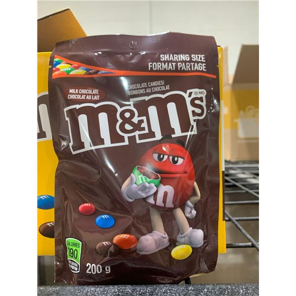 CASE LOT - M&M's milk chocolate candy 15x200g