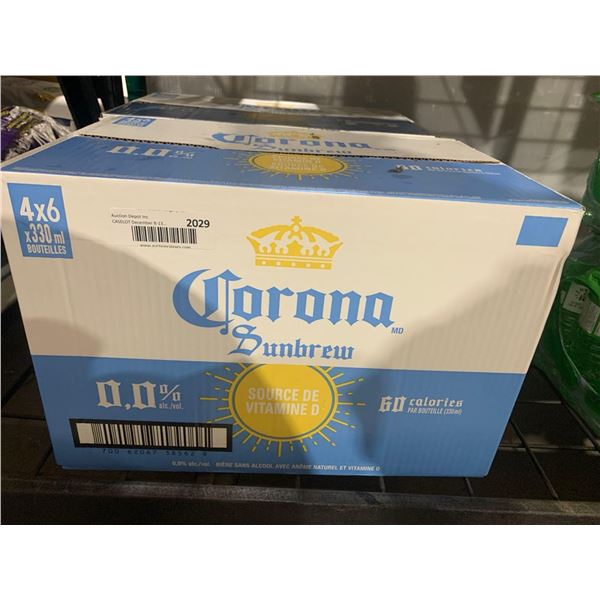 CASE LOT - Corona sunbrew non-alcoholic "beer" 24x330ml