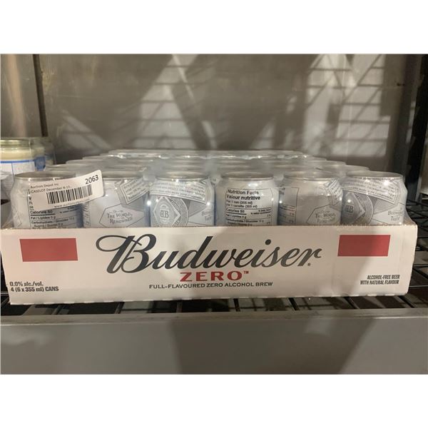 CASE LOT - Budweiser zero non-alcoholic "beer" 24x355ml