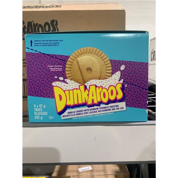 CASE LOT - DunkAroos vanilla cookies with rainbow sprinkles 6x252g
