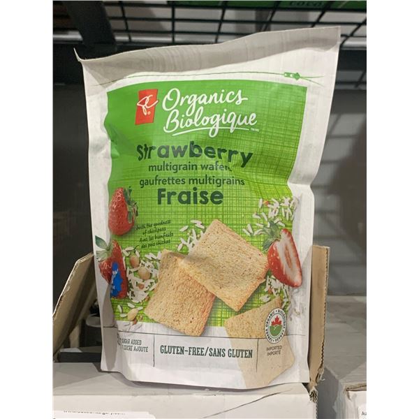 CASE LOT - Presidents Choice strawberry multigrain wafers 6x50g
