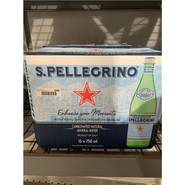 CASE LOT - San Pellegrino carbonated natural mineral water 15x750ml