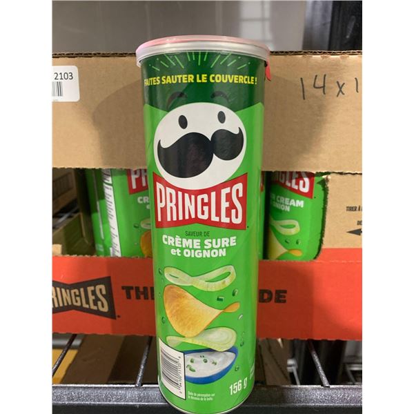 CASE LOT - Pringles sour cream and onion flavour 14x156g