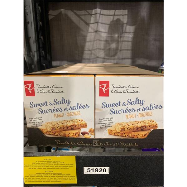 CASE LOT - Presidents choice sweet & salty peanut granola bars 12x175g