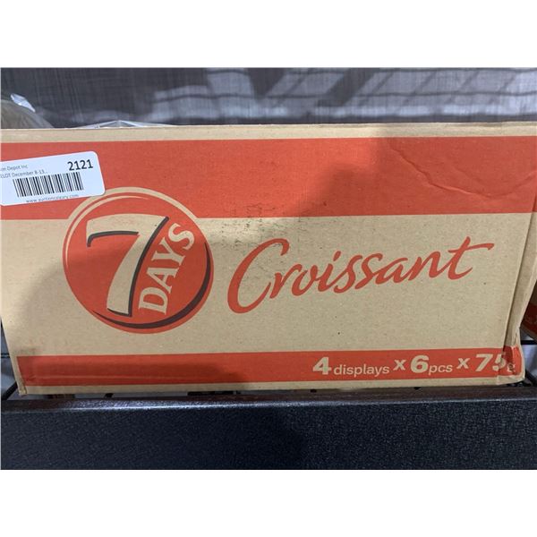 CASE LOT - 7days cocoa filled croissants 24x75g