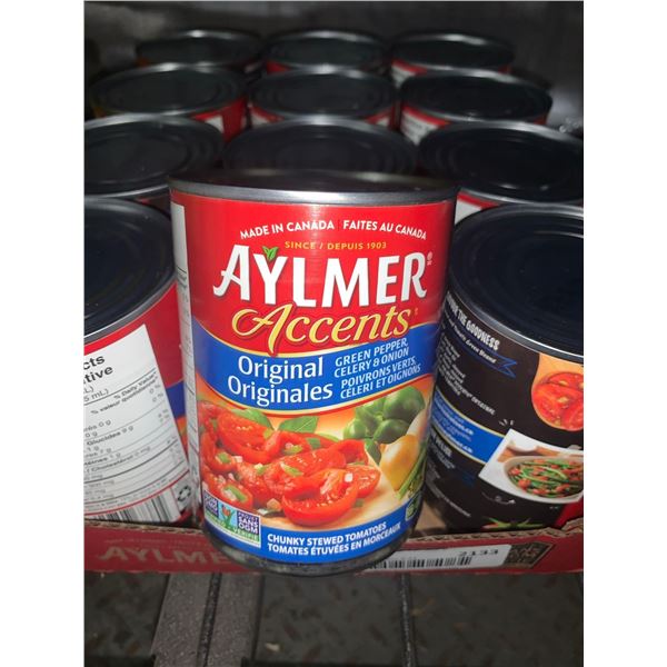 CASE LOT - Aylmer accents original chunky stewed tomatoes 12x540ml