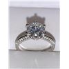 Image 1 : Rounds Brilliant Cut 2.0 Carat moissanite Solitaire Engagement Ring Sterling Silver with Appraisal $