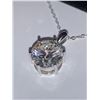 Image 2 : Moissanite Solitaire 5.0 Carat Pendant & Chain Set with Appraisal Certificate $2930.00