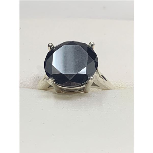 Batural Black Diamond Ring 5.80 Carats Fancy Black grade AAA $4360 Retail Replacement with certifica