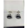 Image 3 : Natural Black Diamond Solitaire earrings 8.12 Carats Fancy Black grade AAA $6010.00 Retail Replaceme